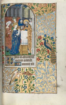 Book of Hours (Use of Rouen): fol. 67r, Presentation of the Christ Child in the Temple, c. 1470. Creator: Master of the Geneva Latini (French, active Rouen, 1460-80)