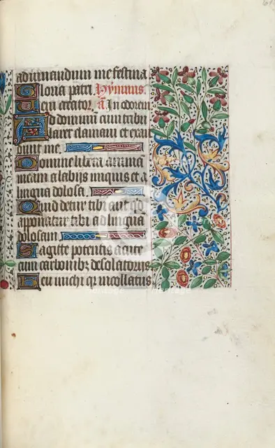 Book of Hours (Use of Rouen): fol. 61r, c. 1470. Creator: Master of the Geneva Latini (French, active Rouen, 1460-80).