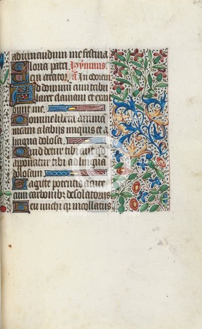 Book of Hours (Use of Rouen): fol. 61r, c. 1470. Creator: Master of the Geneva Latini (French, active Rouen, 1460-80).
