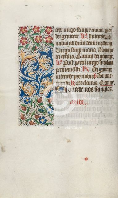 Book of Hours (Use of Rouen): fol. 63v, c. 1470. Creator: Master of the Geneva Latini (French, active Rouen, 1460-80).