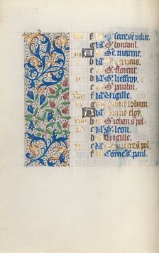 Book of Hours (Use of Rouen): fol. 6v, c. 1470. Creator: Master of the Geneva Latini (French, active Rouen, 1460-80)