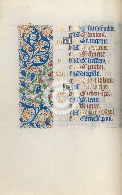 Book of Hours (Use of Rouen): fol. 6v, c. 1470. Creator: Master of the Geneva Latini (French, active Rouen, 1460-80).
