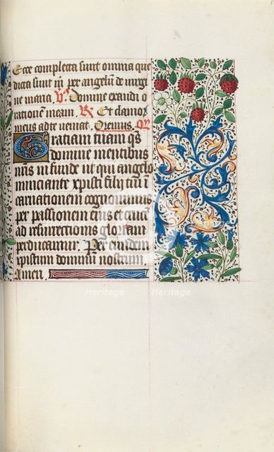 Book of Hours (Use of Rouen): fol. 79r, c. 1470. Creator: Master of the Geneva Latini (French, active Rouen, 1460-80).