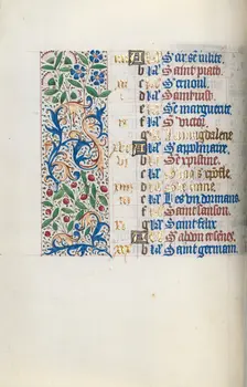 Book of Hours (Use of Rouen): fol. 7v, c. 1470. Creator: Master of the Geneva Latini (French, active Rouen, 1460-80)