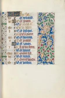 Book of Hours (Use of Rouen): fol. 7r, c. 1470. Creator: Master of the Geneva Latini (French, active Rouen, 1460-80)