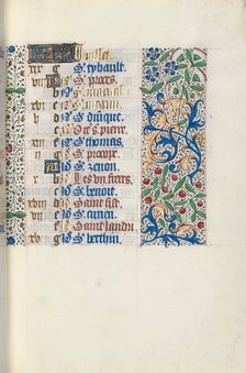 Book of Hours (Use of Rouen): fol. 7r, c. 1470. Creator: Master of the Geneva Latini (French, active Rouen, 1460-80)