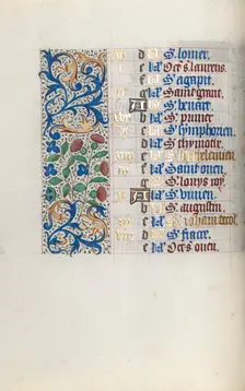 Book of Hours (Use of Rouen): fol. 8v, c. 1470. Creator: Master of the Geneva Latini (French, active Rouen, 1460-80)