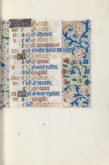 Book of Hours (Use of Rouen): fol. 8r, c. 1470. Creator: Master of the Geneva Latini (French, active Rouen, 1460-80)