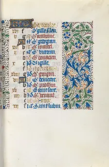 Book of Hours (Use of Rouen): fol. 9r, c. 1470. Creator: Master of the Geneva Latini (French, active Rouen, 1460-80)