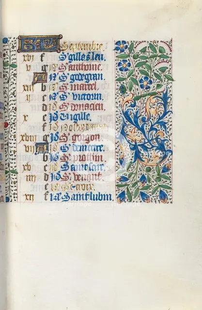 Book of Hours (Use of Rouen): fol. 9r, c. 1470. Creator: Master of the Geneva Latini (French, active Rouen, 1460-80).