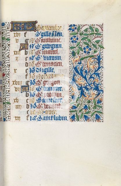 Book of Hours (Use of Rouen): fol. 9r, c. 1470. Creator: Master of the Geneva Latini (French, active Rouen, 1460-80).