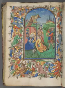 Book of Hours (Use of Utrecht): fol. 221v, Adoration of the Magi, c. 1460-1465. Creator: Master of Gijsbrecht van Brederode (Netherlandish); Master of the Boston City of God (Netherlandish)