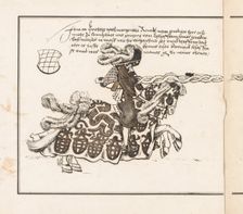 Book on Tournaments: Jouster Facing Right, 1817. Creator: Theobald Senefelder (German, 1777-1846); Clemens Senefelder (German, 1778-1813), and