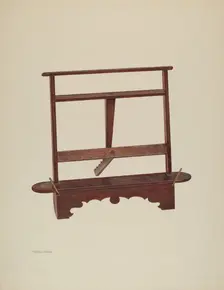Book Rest - Mahogany, c. 1939. Creator: Frank M Keane
