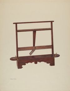 Book Rest - Mahogany, c. 1939. Creator: Frank M Keane
