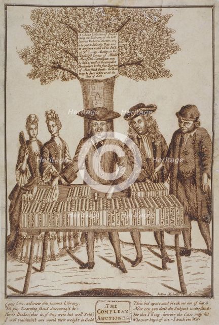 Book seller in Moorfields, on the site of the later Blomfield Street, City of London, 1750. Artist: Anon