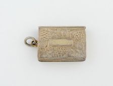 Book-Shaped Vinaigrette, Birmingham, c. 1818/19. Creator: Samuel Pemberton