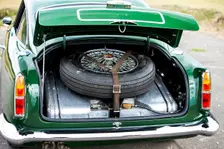Boot and spare wheel of a 1961 Aston Martin DB4 GT previously owned by Donald Campbell. Creator: Unknown