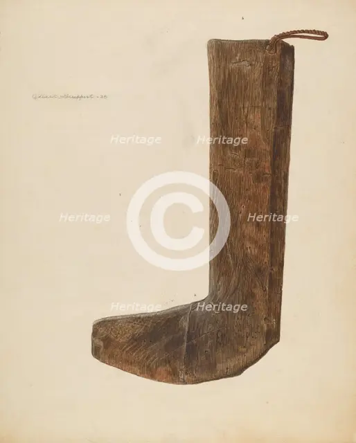 Boot Form, 1938. Creator: Albert Geuppert.