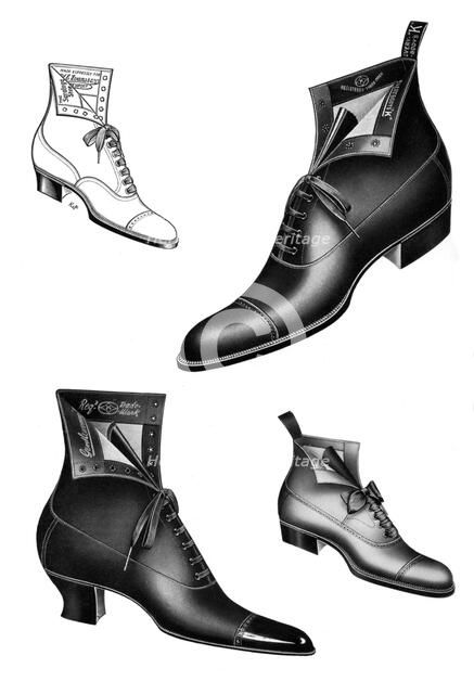 Boot illustrations, 1908-1909. Artist: Unknown