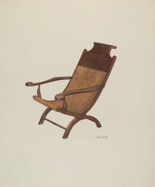 Boot-jack Chair, c. 1941. Creator: John Lang