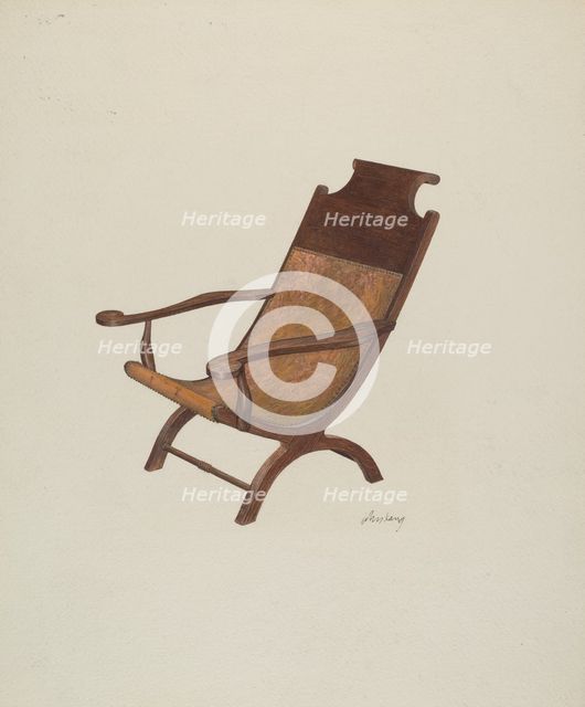 Boot-jack Chair, c. 1941. Creator: John Lang.