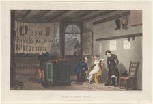 Boot & Shoe Shop, from "Poetical Sketches of Scarborough", 1813., 1813. Creators: Thomas Rowlandson, Joseph Constantine Stadler, J. Bluck