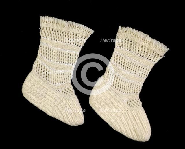 Bootees, American, 1840-60. Creator: Unknown.
