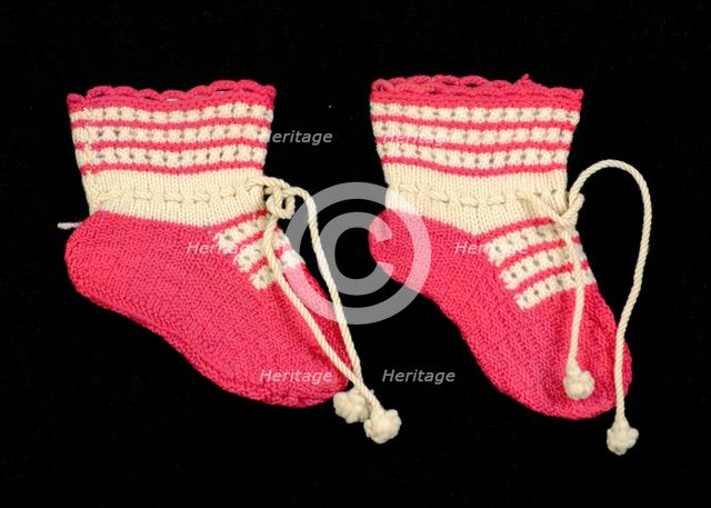 Bootees, American, 1850-70. Creator: Unknown.