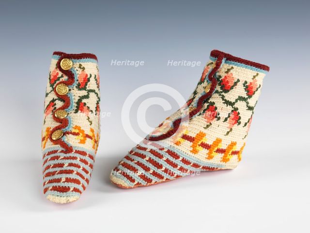 Bootees, American, 1870-80. Creator: Unknown.