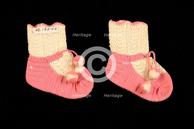 Bootees, American, ca. 1860. Creator: Unknown.