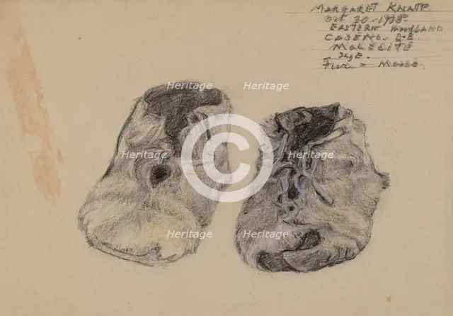 Booties, c. 1935. Creator: Margaret Knapp.