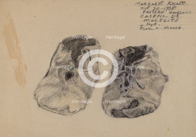 Booties, c. 1935. Creator: Margaret Knapp.