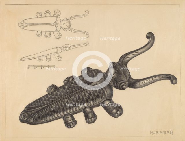 Bootjack, c. 1936. Creator: Herman Bader.