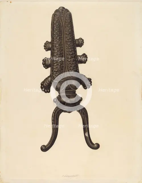Bootjack, c. 1937. Creator: Albert Geuppert.