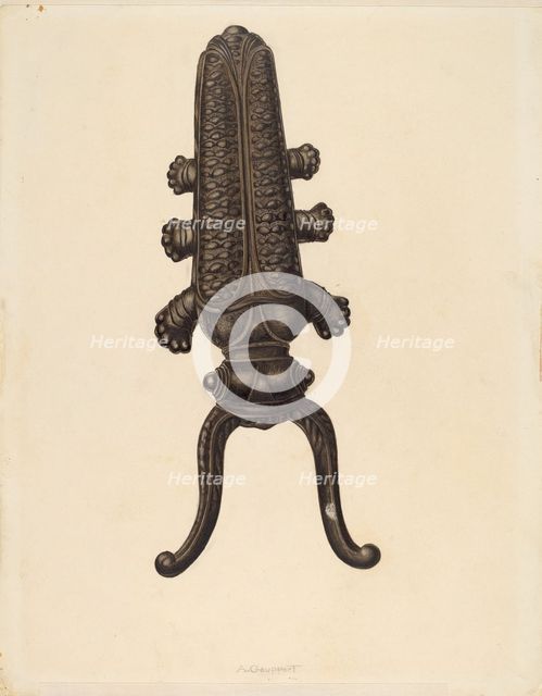 Bootjack, c. 1937. Creator: Albert Geuppert.