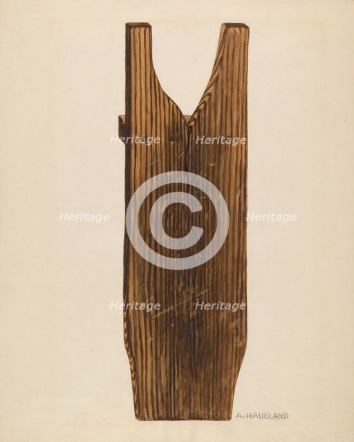 Bootjack, c. 1937. Creator: Augustine Haugland.