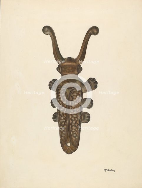 Bootjack, c. 1940. Creator: William McAuley.