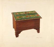 Bootjack with Needlepoint Top, c. 1940. Creator: Richard Taylor