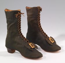 Boots, American, 1860-69. Creator: Unknown