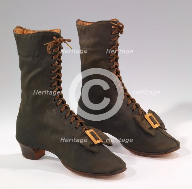 Boots, American, 1860-69. Creator: Unknown.