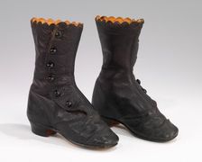 Boots, American, 1868. Creator: Unknown