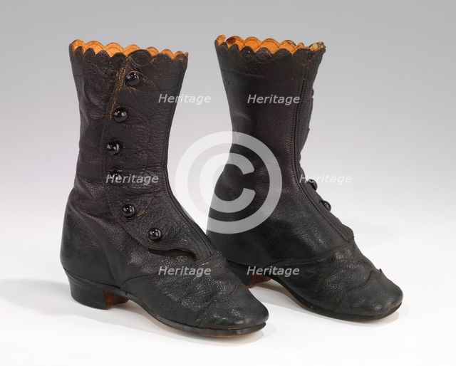 Boots, American, 1868. Creator: Unknown.