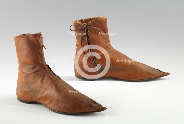 Boots, British, 1790-1820. Creator: Unknown.