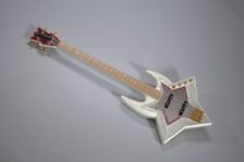 Bootsy Collins Space Bass guitar owned by Bootsy Collins, July 2002. Creator: Washburn Guitars