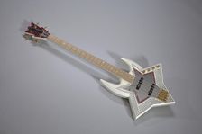 Bootsy Collins Space Bass guitar owned by Bootsy Collins, July 2002. Creator: Washburn Guitars