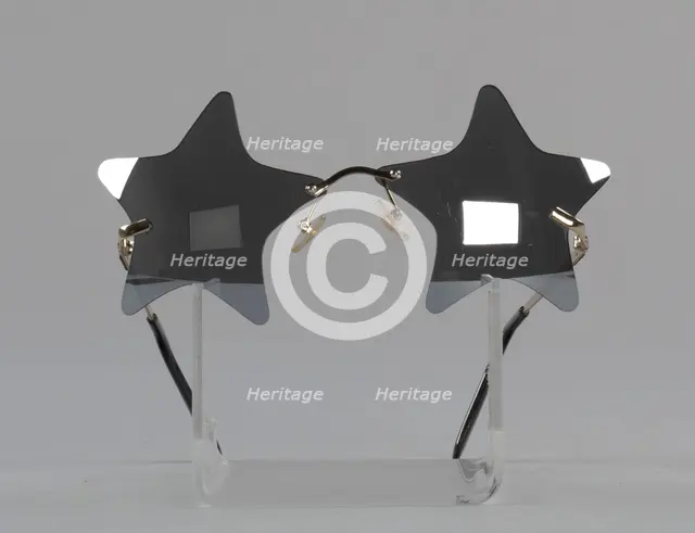 Bootsy Collins style star-shaped mirrored lens sunglasses, 1993-2013. Creator: elope, inc..