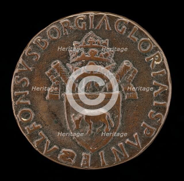 Borgia Arms with Tiara [reverse]. Creator: Andrea Guacialoti.