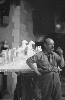 Borglum, Gutzon, Mr., portrait photograph, between 1915 and 1917. Creator: Arnold Genthe