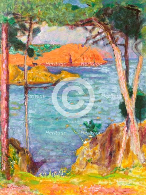 Bord de mer, pins et rochers rouges (Seaside, pine trees and red rocks), c1923. Creator: Bonnard, Pierre (1867-1947).